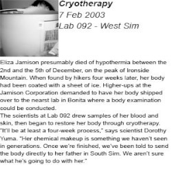 2003 02 07 - Cryotherapy