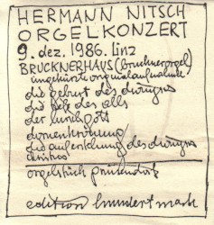 Orgelkonzert 9. Dez. 1986. Linz