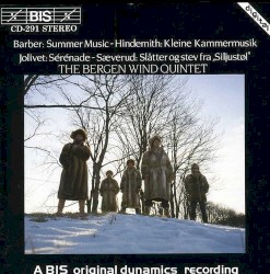 Барбер: Летняя музыка / Хиндмит: Kleine Kammermusik / Жоливе: Серенада / Сэверуд: Слоты и стихи из «Сильюстёль»