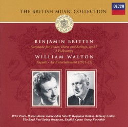 Britten: Serenade for Tenor, Horn and Strings / 4 Folksongs / Walton: Façade