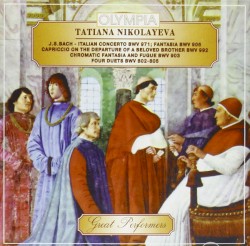 Итальянский концерт, BWV 971 / Фантазия, BWV 906 / Каприччио на отъезд любимого брата, BWV 992 / Хроматическая фантазия и фуга, BWV 903 / Четыре дуэта, BWV 802-805